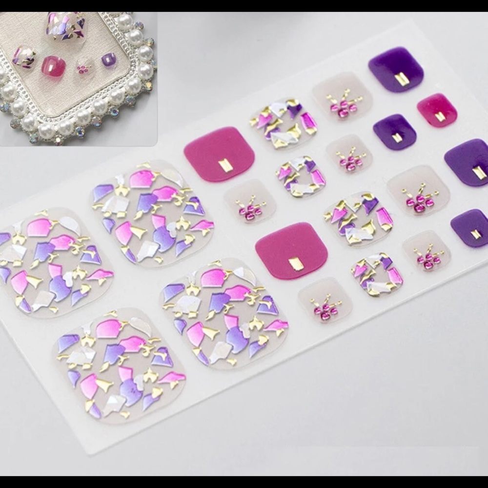 4 Set BUNDLE Pedicure Decals